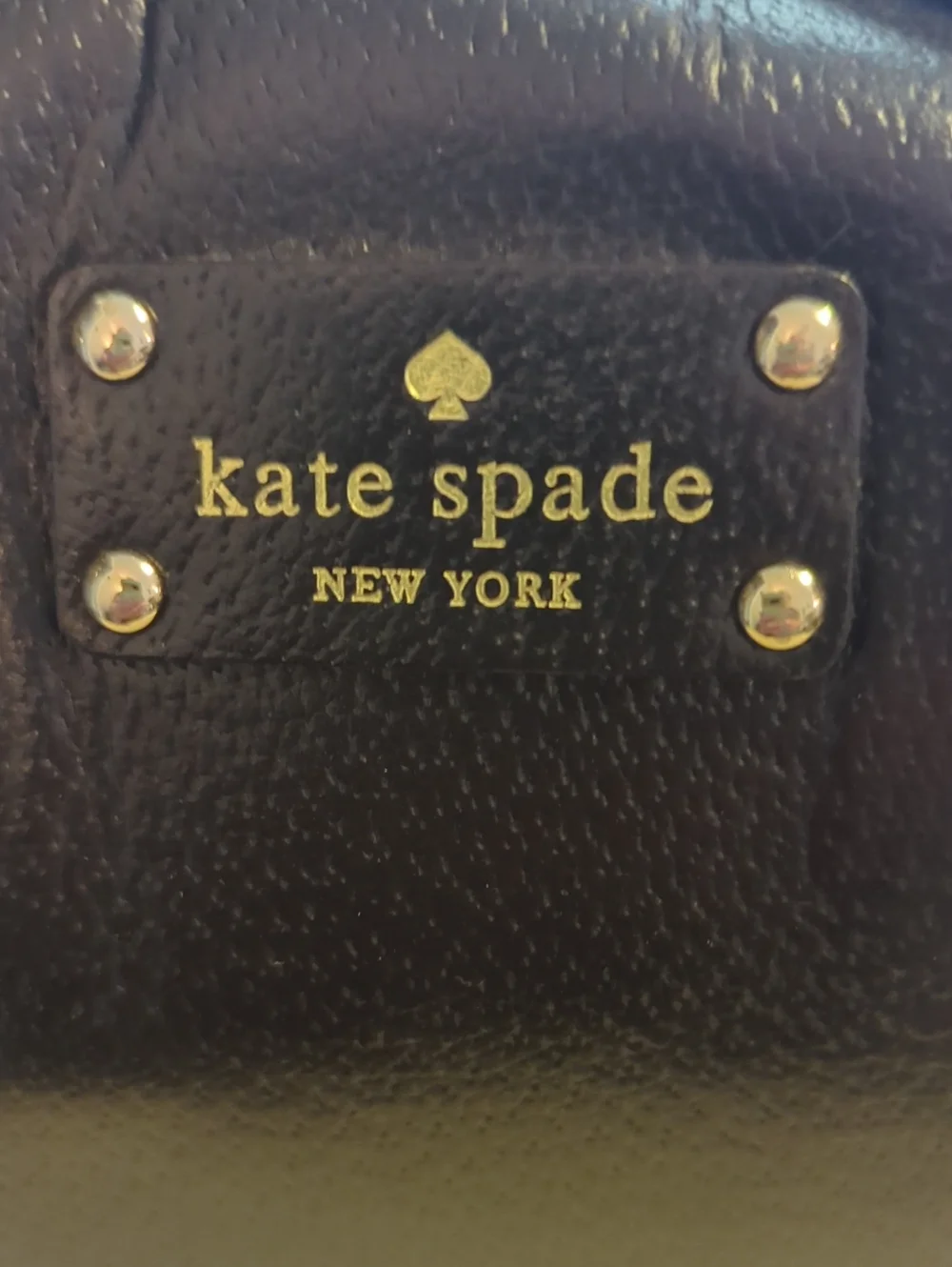 kate spade black leather